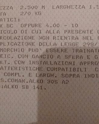 Carrello centinato trasporto cose Cresci A4