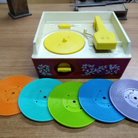 Giocattolo vintage music box giradischi