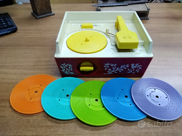 Giocattolo vintage music box giradischi