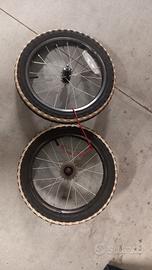 coppia ruote bici 16 pollici