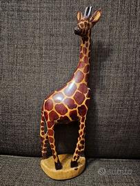GIRAFFA Scultura Etnica Artigianale in Legno