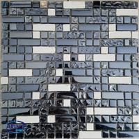 Mosaico 30x30 vetro/acciaio