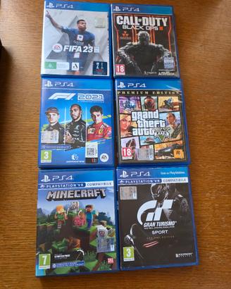 PlayStation 4 con giochi 