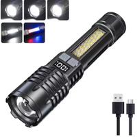 Torcia con lcd luce led ricaricabile potente