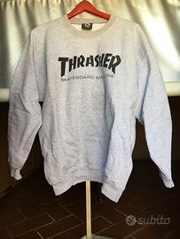 Thrasher Felpa Girocollo Skate Mag Logo Grigia Tag