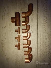 Tee e curve 90 gradi Rame puro per idraulico 