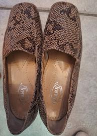 Scarpe donne in pelle pitonata made in Italy