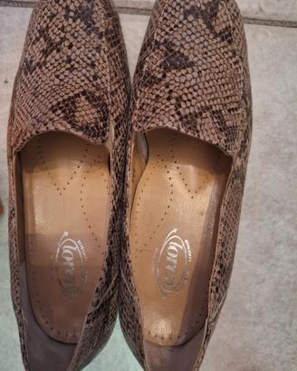 Scarpe donne in pelle pitonata made in Italy