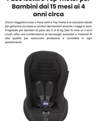 Seggiolino Chicco XPace Isofix 9/18 kg