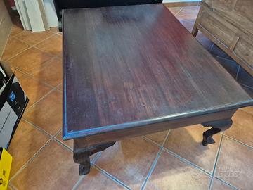 tavolino in tek per case rustiche
