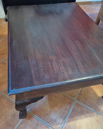 tavolino in tek per case rustiche