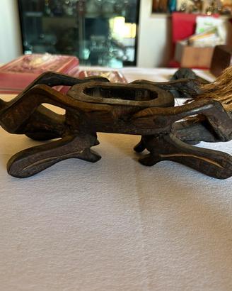 Scultura Erotica in Legno Intagliato