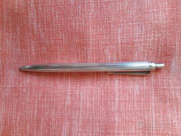 Penna biro antica in argento con punzone