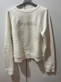 Felpa donna Benetton bianca garzata Taglia L