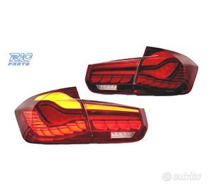 FANALI BMW F30 FULL LED LIGHT BAR OLED ROSSO