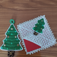 Set portatovaglioli e presina Albero Natale