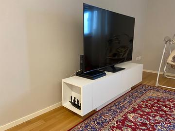 Mobile porta tv bianco in legno con basamento