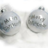 Set 2 Palline  Natale in vetro