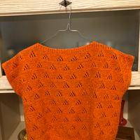 Maglia arancio Filatura di Crosa fatta a mano