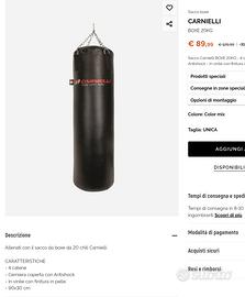 Sacco boxe 20kg