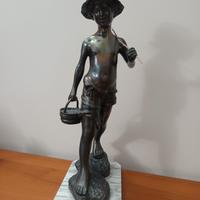 Giovanni De Martino pescatore ridente in bronzo 