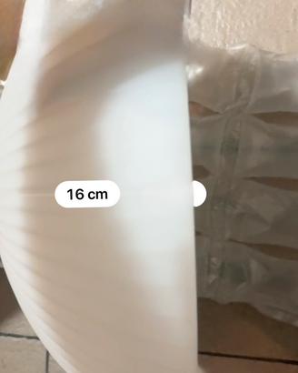 Coppa in vetro satinato per lamoads o piantana