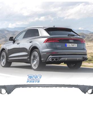 DIFFUSORE AUDI Q8 18-23 LOOK SQ8 TERMINALI DI SCAR