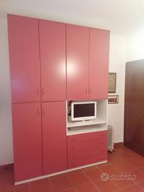 armadio guardaroba rosa 