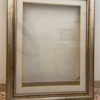 Cornice quadro in legno color argento antichizzato