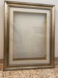 Cornice quadro in legno color argento antichizzato