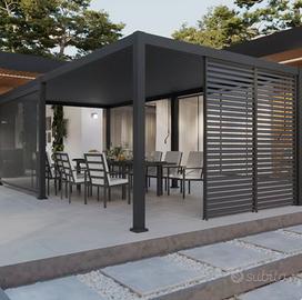 3 pareti laterali ombreggianti per pergola