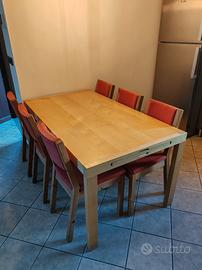 Tavolo allungabile + 6 sedie 