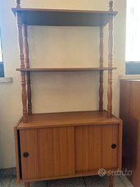 Mobile libreria a giorno con mensole in legno