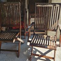 Set di 6 sedie pieghevoli da esterno