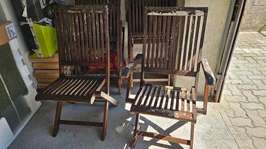 Set di 6 sedie pieghevoli da esterno