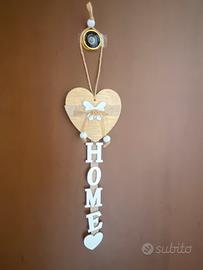 Welcome home da appendere in legno