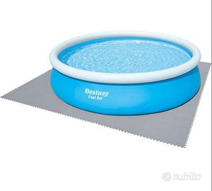 Tappeto Piscina 18 piastrelle Gomma da 78x78 cm 