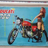 Ducati 750 GT 1972 depliant poster originale epoca