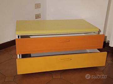 mobile cassettiera per tv e sgabello