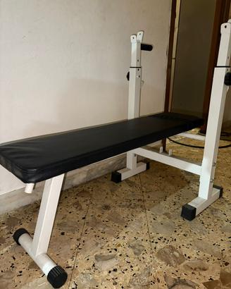panca con supporto per bilanciere