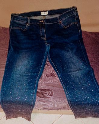 jeans con strass