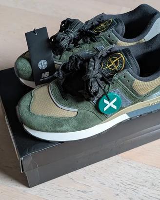 New Balance 574 Legacy Stone Island verde scuro 44