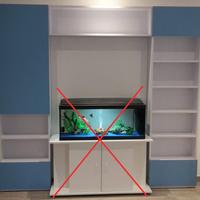 Mobile azzurro legno multistrato e formica