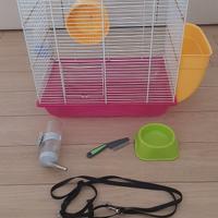 Gabbia metallica per criceti con accessori