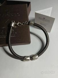 Bracciale UNOARGENTO in Ecopelle e Metallo