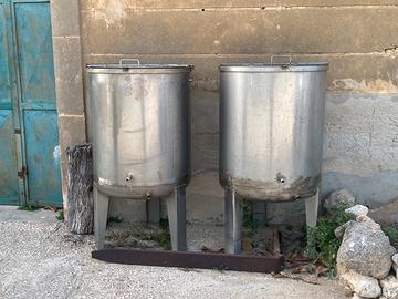 Serbatoio acciaio inox per olio vino acqua