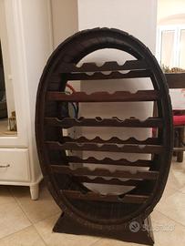 Cantinetta portabottiglie in legno