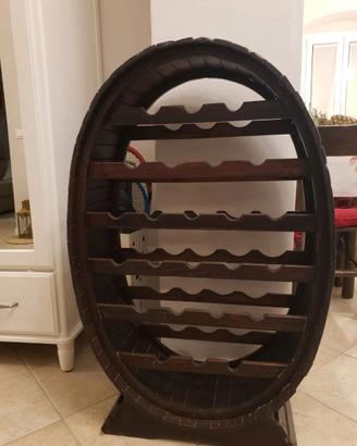 Cantinetta portabottiglie in legno