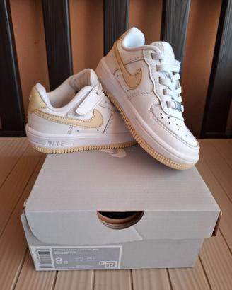 SCARPE NIKE AIR FORCE ONE BAFFO ORO