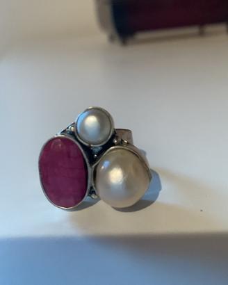 Anello con perla